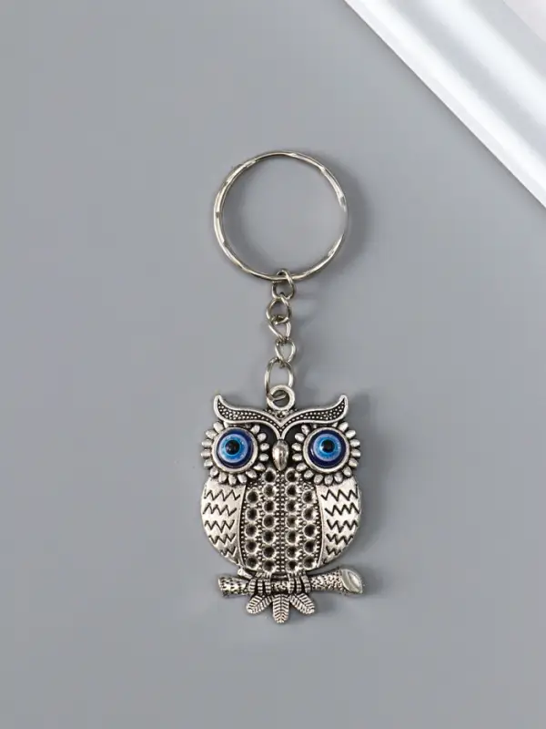 Брелок для ключей на кольце &laquo;Филин от сглаза&raquo;, металл, 4.5&times;2.7 см