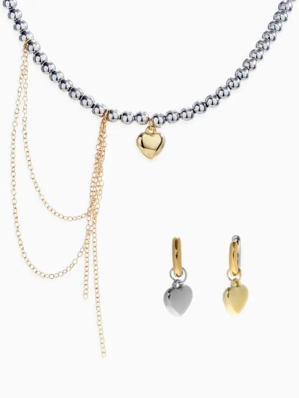 Набор 2 предмета: колье, серьги Набор 2 предмета: колье, серьги "Трансформеры" водопад, цветной