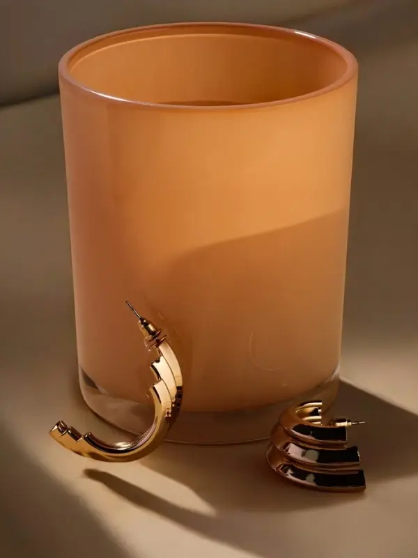 Серьги металл &laquo;Трио&raquo;, на увеличение, цвет золото