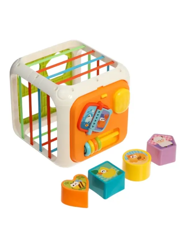 Сортер "Кубик" с шестеренками и фигурами