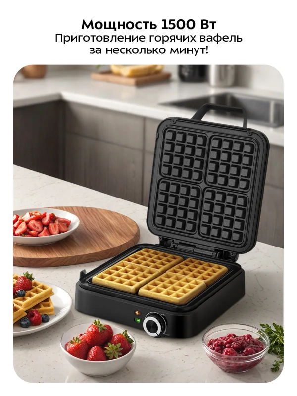 Вафельница электрическая для бельгийских вафель КТ-5606 Вафельница электрическая для бельгийских вафель КТ-5606
