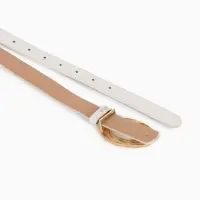 Ремень жен 04-01-01-04, Июнь2513, 2,4*0,3*110 см, без винта, пряж золото, гвоздик, белый Ремень жен 04-01-01-04, Июнь2513, 2,4*0,3*110 см, без винта, пряж золото, гвоздик, белый