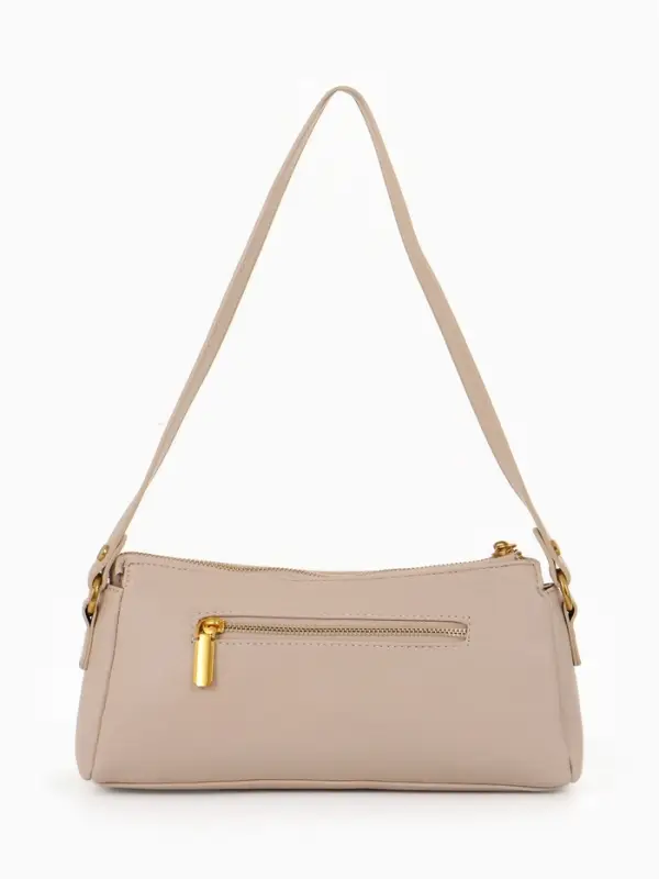 Сумка женская багет TEXTURA на молнии, 27&times;8&times;13 см, бежевая