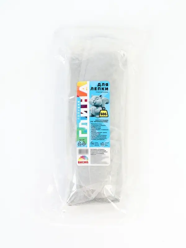 Глина для лепки, голубая, порошковая 500 гр