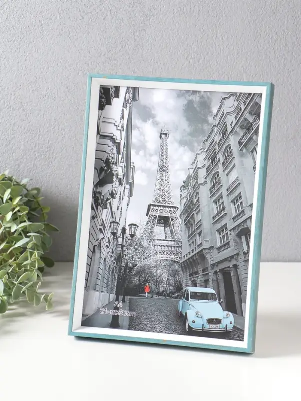 Фоторамка пластик формат А4 "Данте" голубая лагуна 31х21,8х2,5 см