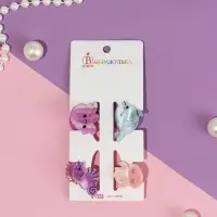 Краб для волос "Океан" (набор 4 шт) улыбашки, 3,5 см