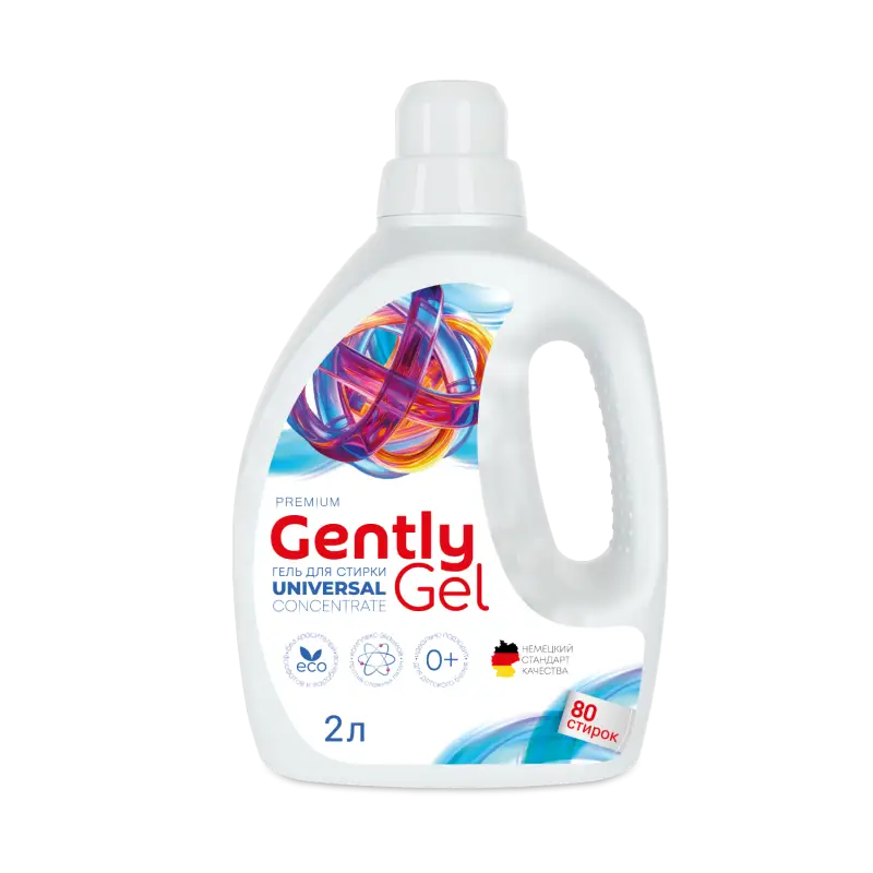 Гель концентрат для стирки "Gently Gel" NEW универсальный (ПЭНД) 2 л. Clean&Green CG8525