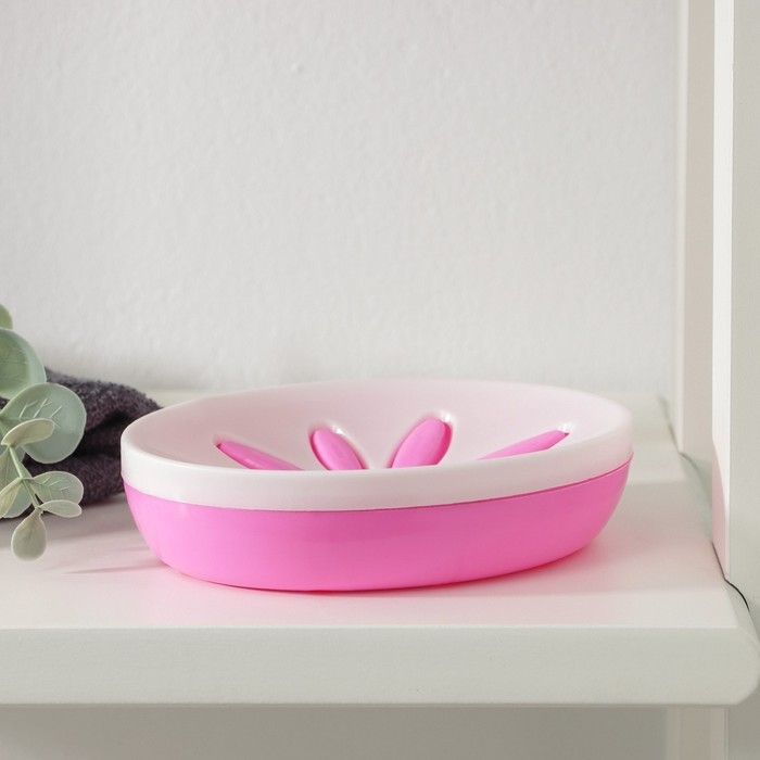 Мыльница пластиковая «Восход», 13×10×3 см, МИКС