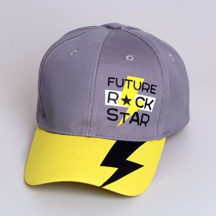 Кепка детская для мальчика Future rock star, цвет серый, р-р 54