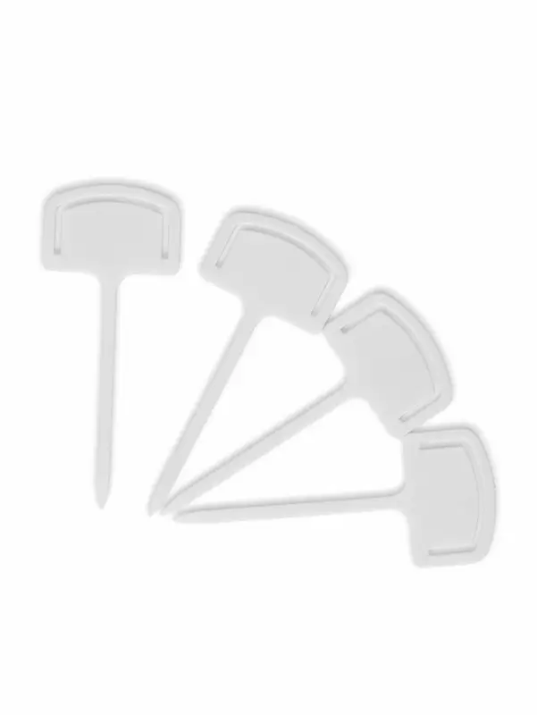 Таблички садовые, 13 см, набор 20 шт., пластик, белые, Greengo