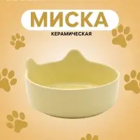Миска &laquo;Экстаз&raquo; 350 мл, 12.5&times;6/7.3 см, керамика, жёлтая