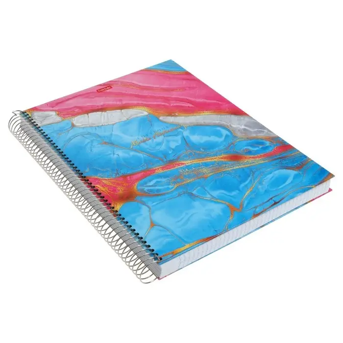 Колледж-тетрадь А4, 160 листов, в клетку, на гребне, "Мраморная коллекция", твёрдая обложка