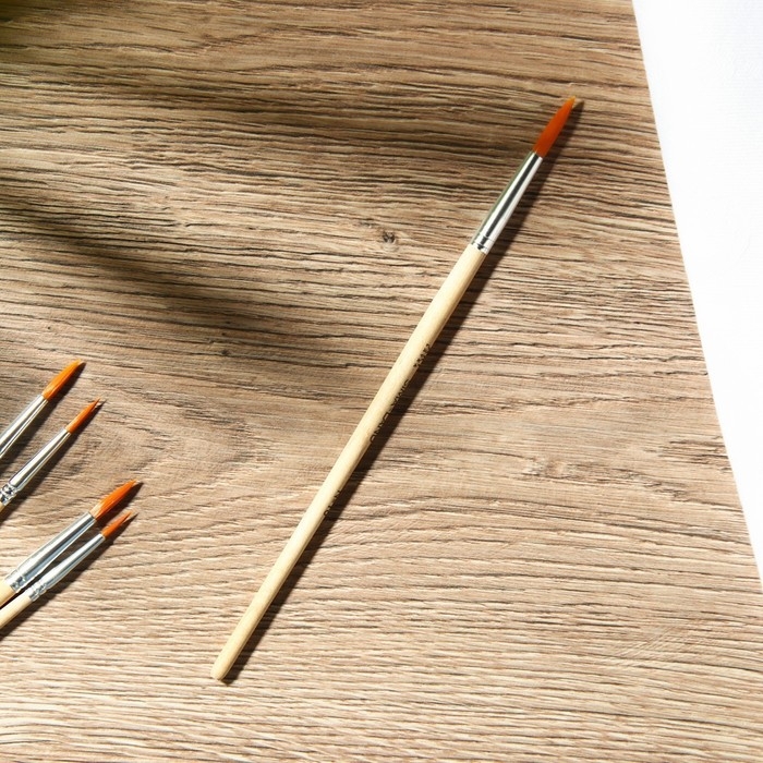 Кисть для рисования набор 5 шт. синтетика круглые «Искусство должно быть во всем» № 2, 4, 6, 8, 10 Кисть для рисования набор 5 шт. синтетика круглые «Искусство должно быть во всем» № 2, 4, 6, 8, 10