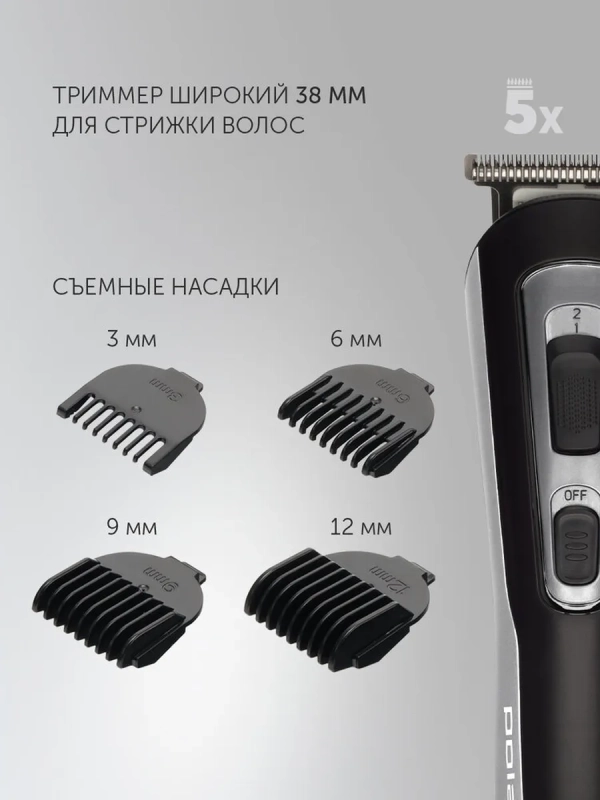 Машинка для стрижки волос и бритья PHC 3019RC Retro