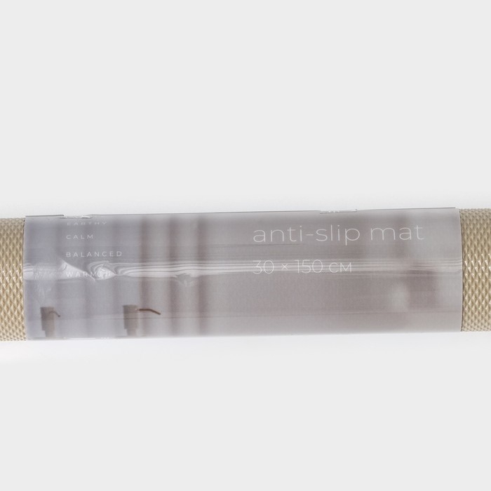 Коврик противоскользящий LaDо́m Elegiam, 30×150 см, цвет бежевый Коврик противоскользящий LaDо́m Elegiam, 30×150 см, цвет бежевый