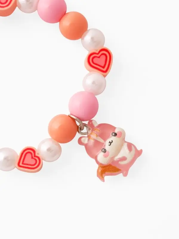 Браслет детский &laquo;Выбражулька. Белочка с бусинами&raquo;, d=6 см, цветной