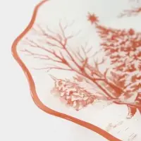 Тарелка обеденная цветок "Новогодние забавы" 25х2 см Тарелка обеденная цветок "Новогодние забавы" 25х2 см