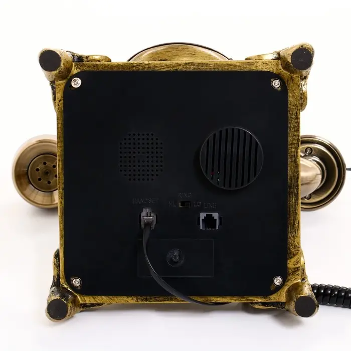 Ретро-телефон &laquo;Амес&raquo;, громкая связь, 18&times;24&times;25 см, позолота