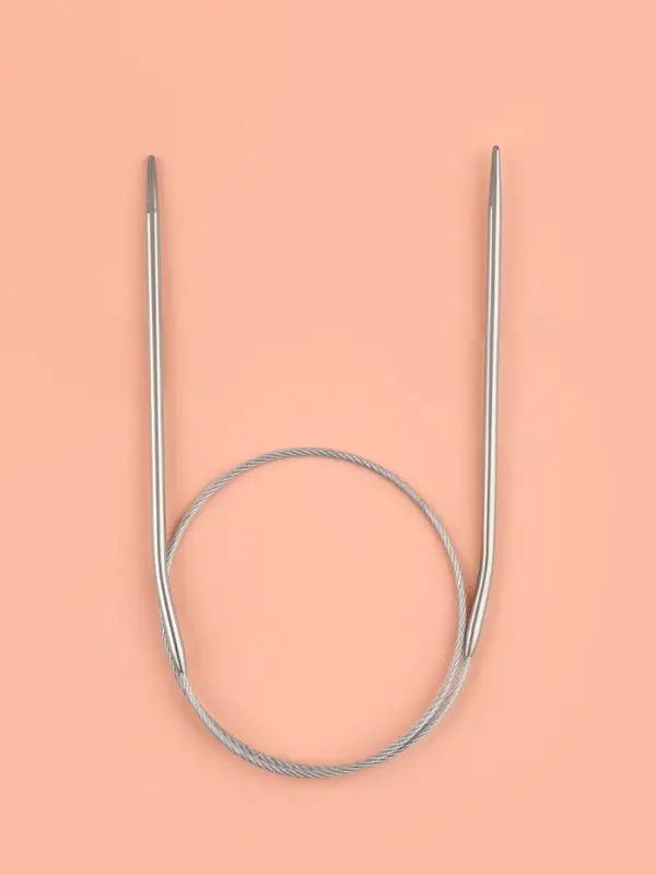 Спицы круговые, для вязания, с металлическим тросом, d=2.5 мм, 10/40 см Спицы круговые, для вязания, с металлическим тросом, d=2.5 мм, 10/40 см