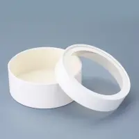 Коробка подарочная круглая с окном, завальцованная, белая, 15&times;6 см