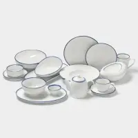 Соусник Magistro Blue Lagoon, 90 мл, d=8 см, фарфор, белый