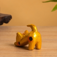 Сувенир «Потягивающийся Кот», 2.5×6×5 см, дерево, золото