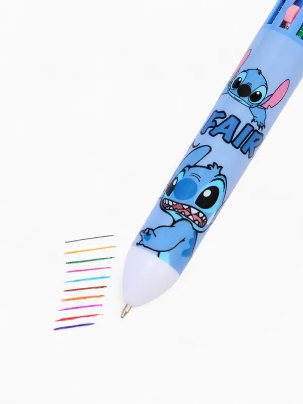 Ручка многоцветная 10 цветов Стич