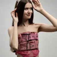 Ободок "Happy birthday" жемчужный