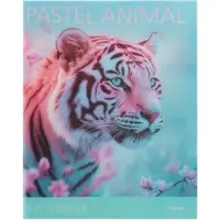 Тетрадь 96л кл Hatber "Pastel Animals", пласт обл с печатью, 60-65г/м&sup2; 5В МИКС