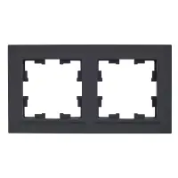 BRITE Рамка 2 поста РУ-2-БрГ графит