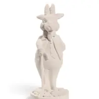 Фигурка &laquo;Баран с тростью&raquo; некрашенный, 9&times;3 см, белая
