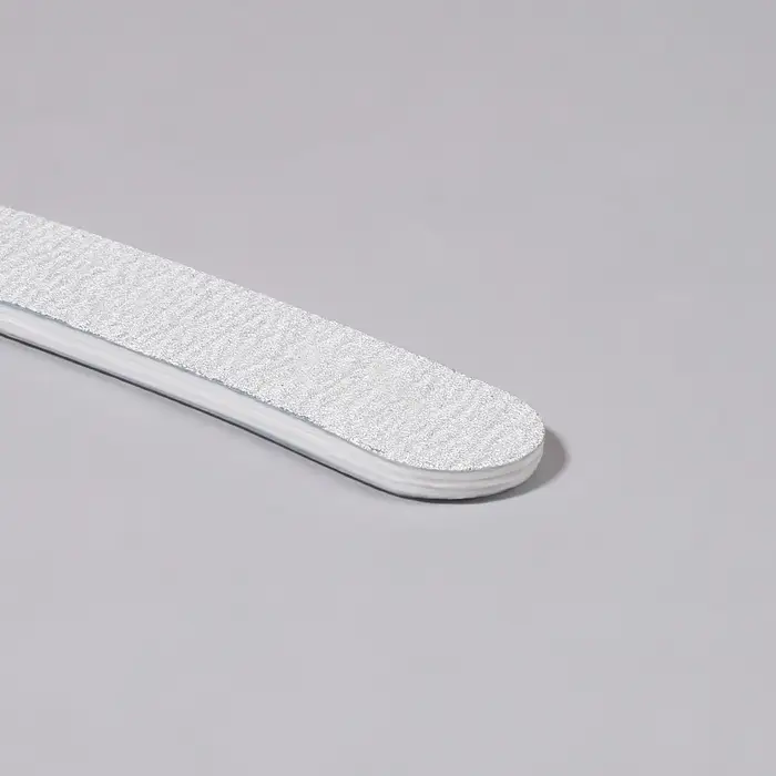 Пилка для ногтей, бумеранг, 180/200 грит, 18 см, серая