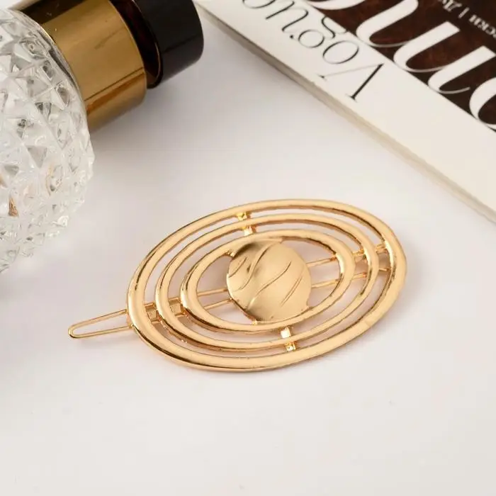 Зажим для волос &laquo;Либерти экстра&raquo;, млечный путь, 7 см, золото