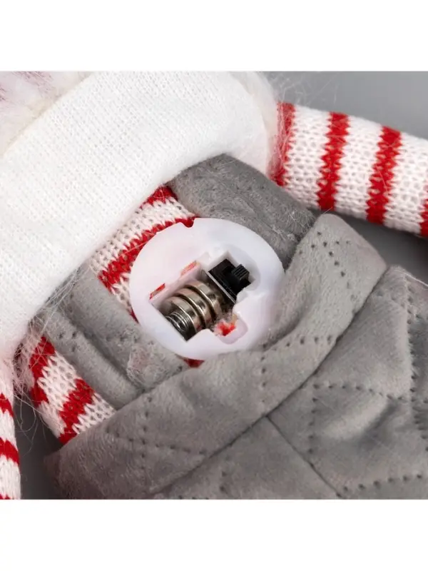 Светодиодная фигура &laquo;Гном с бородой&raquo; 14&times;47&times;9 см, текстиль, от батареек AG10&times;3, свечение тёплое белое