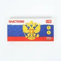 Пластилин &laquo;Герб&raquo;, 6 цветов, 120 г