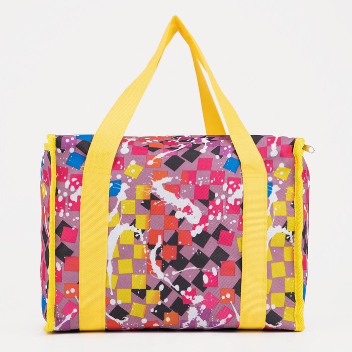 Термосумка на молнии 13 л, цвет сиренево/жёлтый Термосумка на молнии 13 л, цвет сиренево/жёлтый