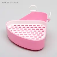 Туалет для кроликов и хорьков, 18.5&times;18 см, угловой, пластик, цвет МИКС