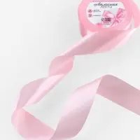 Лента атласная, 40 мм, 23&plusmn;1 м, пастельно-розовая