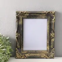 Фоторамка пластик 15х20 см "Узорная" тёмное золото 19х23,8 см