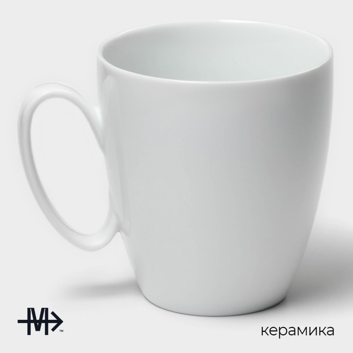 Кружка керамическая Magistro White gloss, 400 мл Кружка керамическая Magistro White gloss, 400 мл