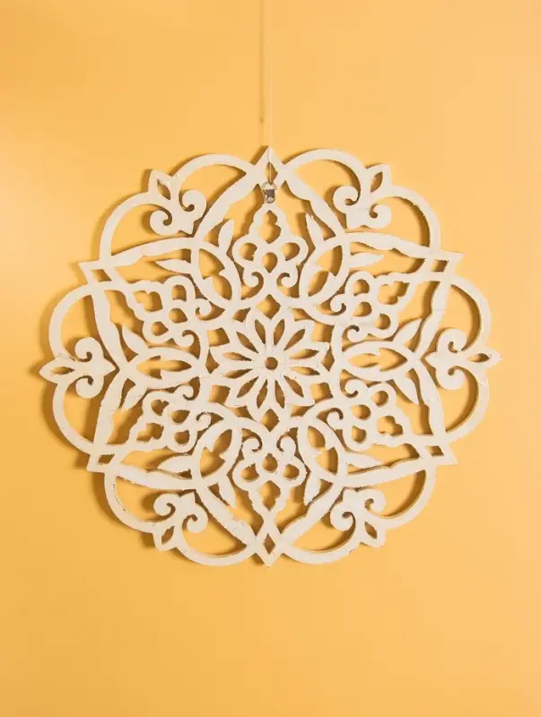 Панно «Мандала», 40×41×1 см, МДФ, бежевое