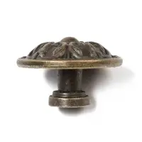 Ручка кнопка ТУНДРА VINTAGE 005, цвет старое серебро