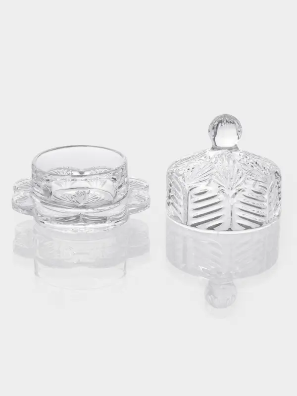Икорница с крышкой  Икорница с крышкой "Цветок" 9х9х8,5 см, прозрачный