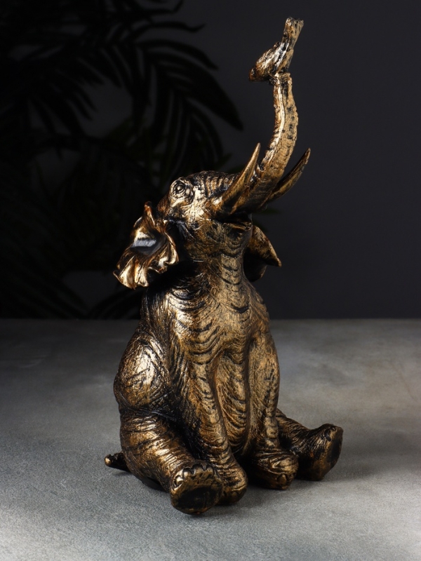 Фигура Фигура "Слон с птичкой" 28х14х14 см