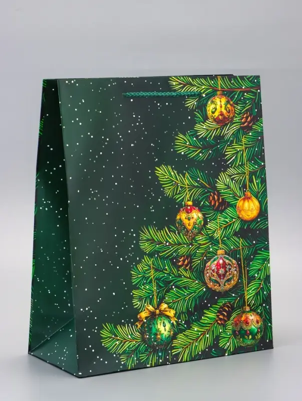 Пакет подарочный ламинированный, Пакет подарочный ламинированный, "Новый Год" , 26 х 12 х 32 см