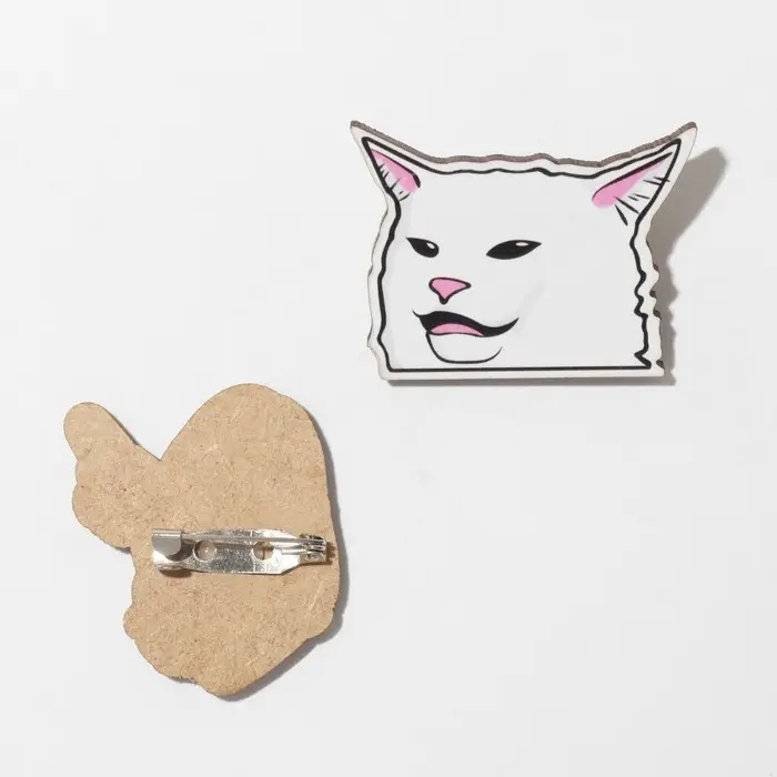 Брошь деревянная (набор 2 шт.) «Мем», цветная