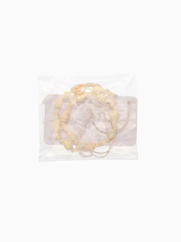 Браслет на ногу, анклет, длина 20 см, белый Браслет на ногу, анклет, длина 20 см, белый