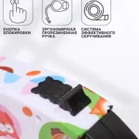 Рулетка с поводком-лентой, 5 м, до 15 кг, резиновая ручка, разноцветная