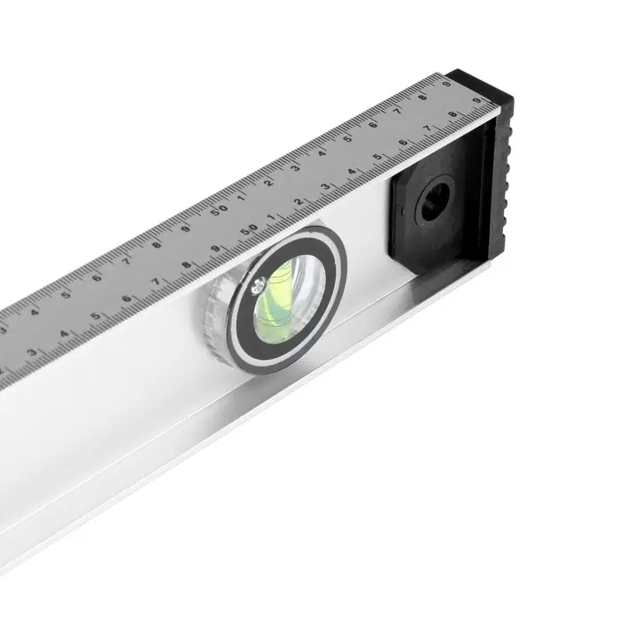 Уровень алюминиевый ТУНДРА &laquo;Рельс&raquo;, 3 глазка (1 поворотный), 600 мм