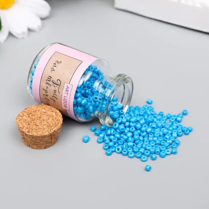 Бисер круглый 12/0 в бутылочке  Бисер круглый 12/0 в бутылочке "Королевский синий" 20 гр